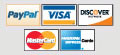 Payment Options: PayPal, Visa, Discover, MasterCard, American Express