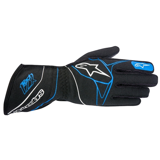 Alpinestars 3550316-17I-L Tech 1-ZX Racing Gloves, Black/Blue, L Alpinestars 3550316-17I-L Tech 1-ZX Racing Gloves, Black/Blue, L