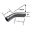 Exhaust Elbow, 30 Degree, Short, 3-1/2 Inch O.D.