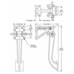 Garage Sale - Wilwood 340-1287 Dual Master Cylinder Swing Mount Brake Pedal, 7:1