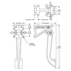Garage Sale - Wilwood 340-1287 Dual Master Cylinder Swing Mount Brake Pedal, 7:1
