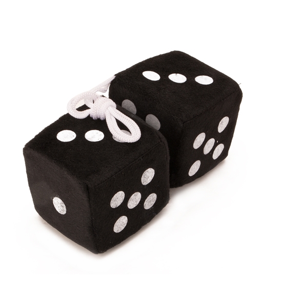 Red Fuzzy Dice 3 1 2 inch Square eBay