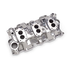 Edelbrock 54191 C357-B Three-Deuce Intake Manifold, Small Block Chevy