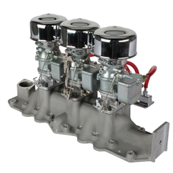 9 Super 7® 3x2 Carb/Offy Intake Manifold Kit, 1942-48 Flathead