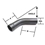 Exhaust Elbow, 30 Degree, Short, 3 Inch O.D.
