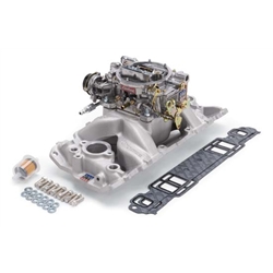 Edelbrock 2020 Single-Quad Intake Manifold/Carburetor Kit, Chevy