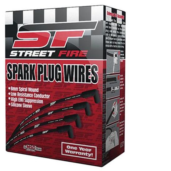 MSD 5554 StreetFire Spark Plug Wires Set, Small Block Chevy 350 HEI