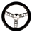 Speedway Classic 9-3/4 Inch Black Steering Wheel w/ Holes Speedway Classic 9-3/4 Inch Black Steering Wheel w/ Holes