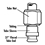 Aluminum Tube Nut Coupler, AN4 1/4 Inch Aluminum Tube Nut Coupler, AN4 1/4 Inch