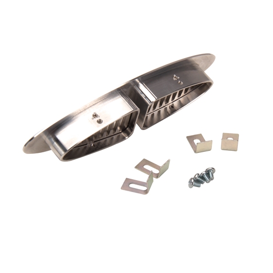 Speedway Dual Billet Oval A/C Vent, Standard Bezel, Polished Aluminum