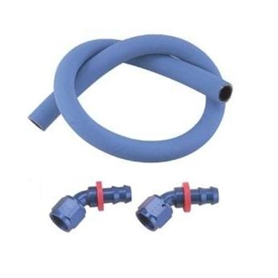 Find New Holley Fuel Pump 3/8" NPT Aluminum Fittings/Blue AN8 Hose Line