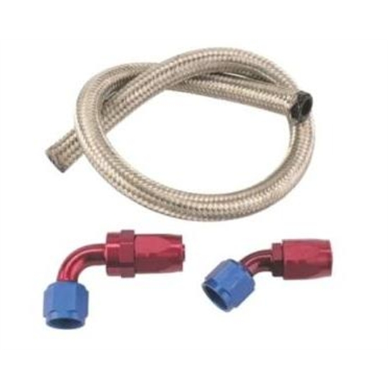 Carter Fuel Pump AN8 Aluminum Fittings/Stainless Steel Hose Line Kit eBay