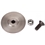 Polished Aluminum Round Rubber Pedal