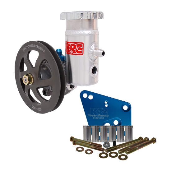 KRC Ford 351W Aluminum Power Steering Pump Kit6 VBelt Pulley7.2 cc
