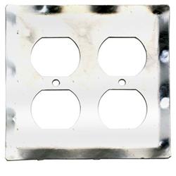 Diamond Plate Dual Outlet Cover Plates