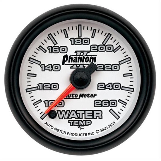 Auto Meter 7855 Phantom II Digital Stepper Motor Water Temp Gauge Auto Meter 7855 Phantom II Digital Stepper Motor Water Temp Gauge