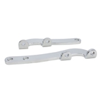 Chevy Flat Plate Steering Arms, Chrome