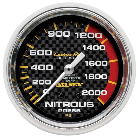 Auto Meter 4828 Carbon Fiber Mechanical Nitrous Pressure Gauge Auto Meter 4828 Carbon Fiber Mechanical Nitrous Pressure Gauge