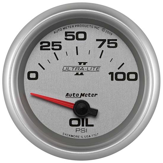 Auto Meter 7727 Ultra-Lite II Air-Core Oil Pressure Gauge, 2-5/8 Inch Auto Meter 7727 Ultra-Lite II Air-Core Oil Pressure Gauge, 2-5/8 Inch
