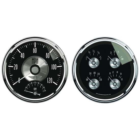 Auto Meter 2005 Prestige Black Diamond Air-Core 2 Piece Gauge Set Auto Meter 2005 Prestige Black Diamond Air-Core 2 Piece Gauge Set