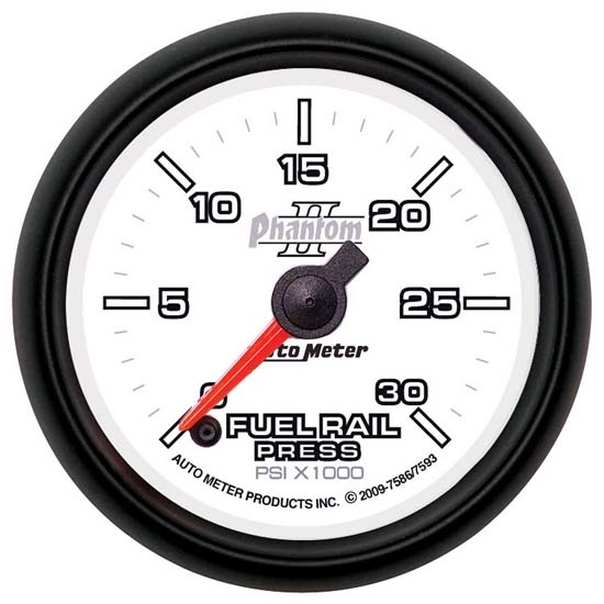 Auto Meter 7586 Phantom II Digital Stepper Motor Fuel Rail Press Gauge Auto Meter 7586 Phantom II Digital Stepper Motor Fuel Rail Press Gauge