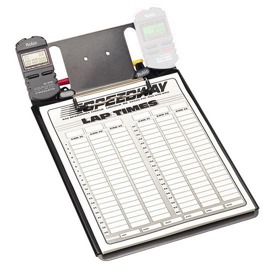 Clipboard with One Robic SC-505 Stopwatch and Lap Sheets Clipboard with One Robic SC-505 Stopwatch and Lap Sheets