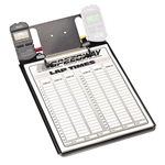 Clipboard with One Robic SC-505 Stopwatch and Lap Sheets