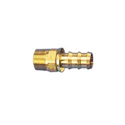 Straight Socketless Push-On Fitting, 30 Degree Taper, -6 AN to 1/4 NPT