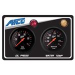 AFCO 85122B 2-Gauge Panel w/ Oil Press, Water Temp