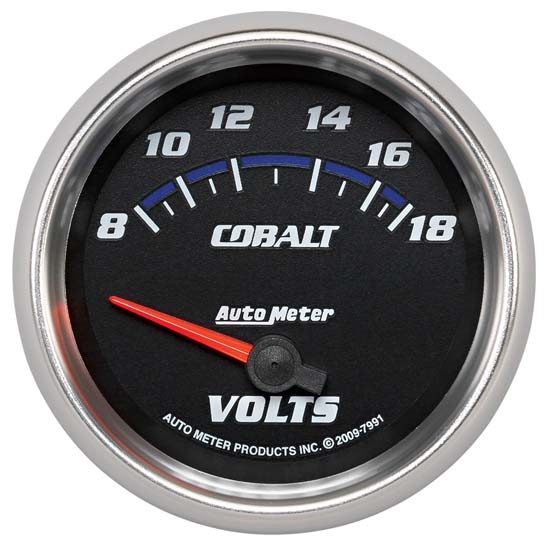Auto Meter 7991 Cobalt Air-Core Voltmeter Gauge, 2-5/8 Inch Auto Meter 7991 Cobalt Air-Core Voltmeter Gauge, 2-5/8 Inch
