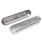 Fab. Alum. LS/Vortec Valve Covers w/o Coil Stands, Satin Silver Anodized