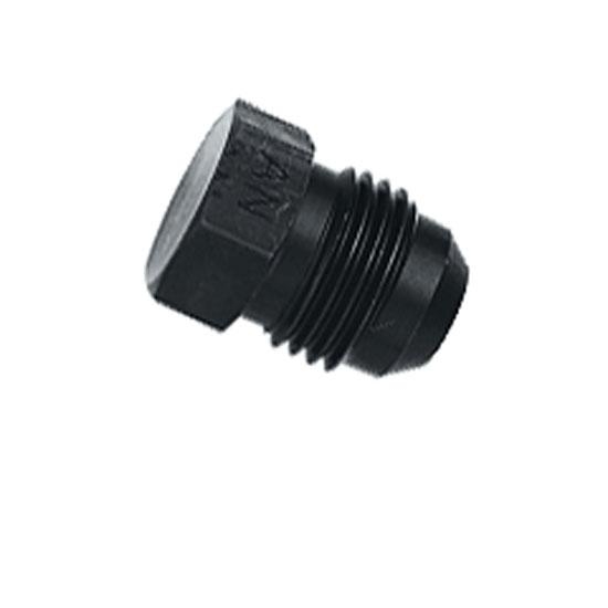 Aluminum Flare Fitting Plug, Black, -8 AN Aluminum Flare Fitting Plug, Black, -8 AN
