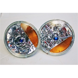 Garage Sale - Speedway Tri-Bar Replacement Headlights w/ Amber Turn Signal Lens