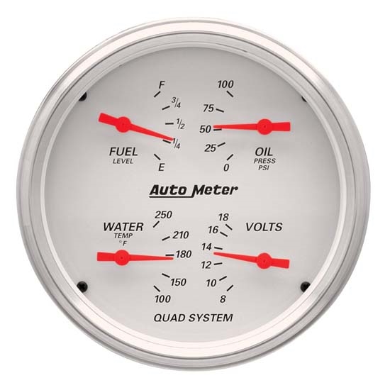 Auto Meter 1310 Arctic White Air-Core Quad Gauge Auto Meter 1310 Arctic White Air-Core Quad Gauge