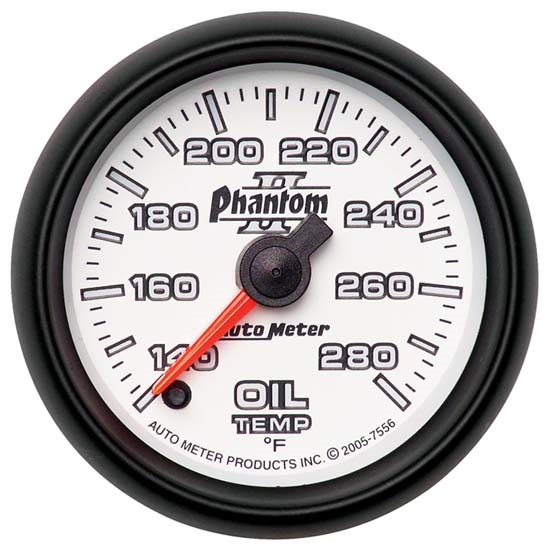 Auto Meter 7556 Phantom II Digital Stepper Motor Oil Temperature Gauge Auto Meter 7556 Phantom II Digital Stepper Motor Oil Temperature Gauge