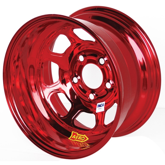 Aero 52-984720RED 52 Series 15x8 Wheel, 5 on 4-3/4 BP, 2 Inch BS IMCA Aero 52-984720RED 52 Series 15x8 Wheel, 5 on 4-3/4 BP, 2 Inch BS IMCA