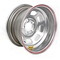 Bassett 58D52ISRB RF Big Bell Out Wheel, 15x8, 5 on 5 Inch, Silver