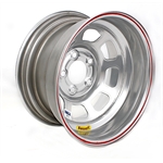 Bassett 58D52ISRB RF Big Bell Out Wheel, 15x8, 5 on 5 Inch, Silver