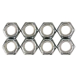 Steel Fine Thread Nylock Nuts, 3/8 Inch-24 Thread, 50 Pack