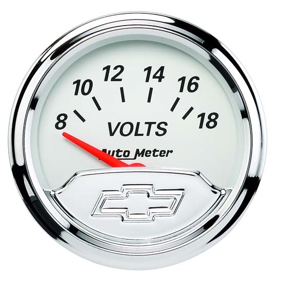 Auto Meter 1391-00408 Chevy Vintage Air-Core Voltmeter Gauge Auto Meter 1391-00408 Chevy Vintage Air-Core Voltmeter Gauge