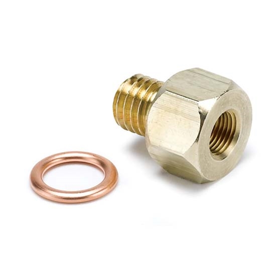 Auto Meter 2278 Sender Adapter Fitting, Brass, 1/8 Inch NPT - M12x1.75 Auto Meter 2278 Sender Adapter Fitting, Brass, 1/8 Inch NPT - M12x1.75