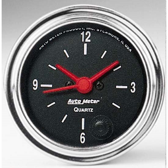 Auto Meter 2585 Traditional Chrome Quartz Clock Gauge, 2-1/16 Inch