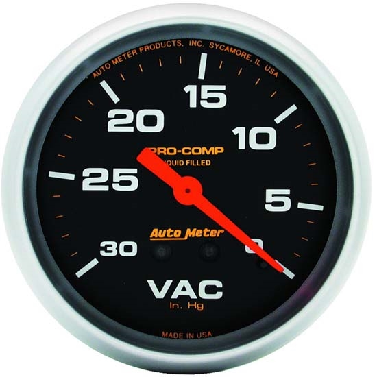 Auto Meter 5484 Pro-Comp Mechanical Vacuum Gauge, 2-5/8 Inch Auto Meter 5484 Pro-Comp Mechanical Vacuum Gauge, 2-5/8 Inch