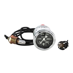 Stewart Warner Wings Mechanical Water Temp Gauge, Black