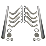Ford 292-312 Y-Block Lake Style Header Kit, 1-5/8 Tube, 4 Inch Cone