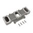 Three 4-bolt Small Rochester 2-BBL Carbs to 4-BBL Intake Adapter Three 4-bolt Small Rochester 2-BBL Carbs to 4-BBL Intake Adapter