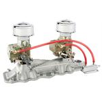Two Demon 98s on an Edelbrock Intake Linkage Kit Only