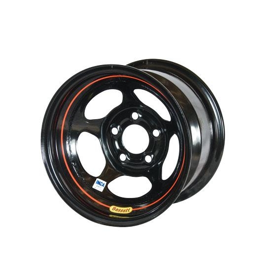 Bassett 58AC1IRB 15X8 Inertia 5on4.75 1 BS IMCA Black Rev Bell Wheel Bassett 58AC1IRB 15X8 Inertia 5on4.75 1 BS IMCA Black Rev Bell Wheel