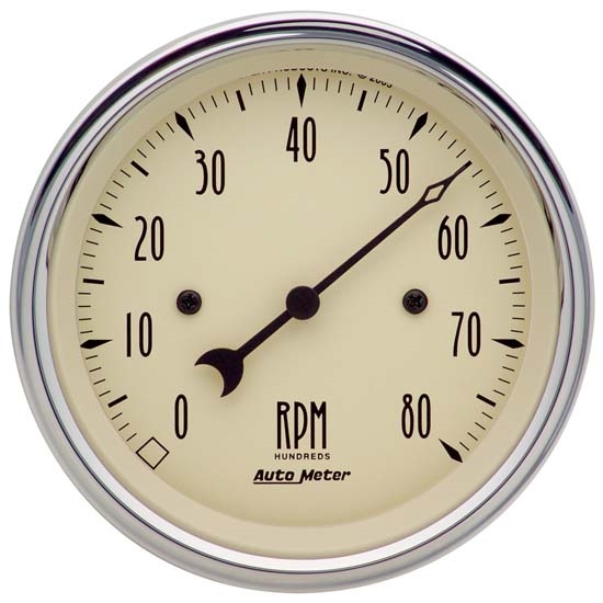 Auto Meter 1890 Antique Beige Air-Core In-Dash Tachometer Gauge Auto Meter 1890 Antique Beige Air-Core In-Dash Tachometer Gauge