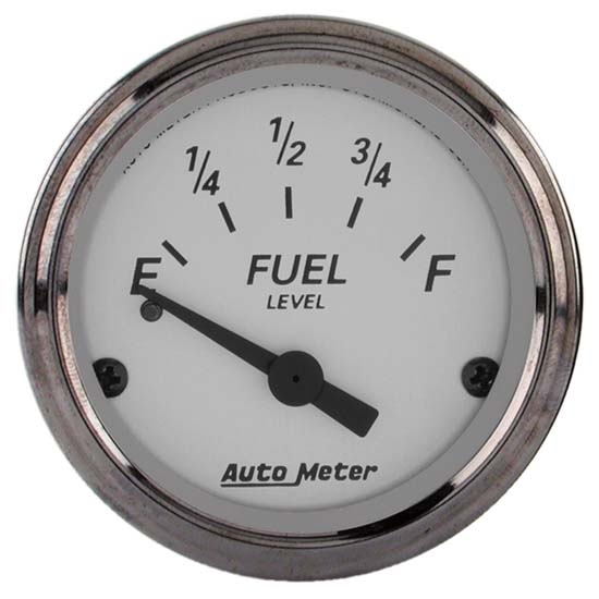 Auto Meter 1907 American Platinum Air-Core Fuel Level Gauge Auto Meter 1907 American Platinum Air-Core Fuel Level Gauge